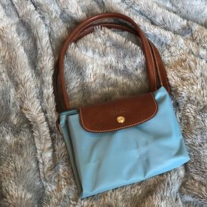 Longchamp Large Le Pliage Baby Blue